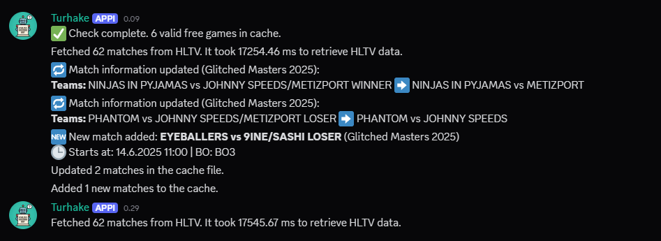 CS match logging